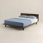 لحاف مضغوط سادة قطن لون أزرق