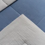 لحاف مضغوط سادة قطن لون أزرق