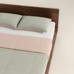 لحاف مضغوط سادة قطن لون أخضر