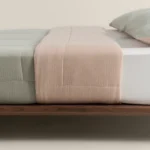 لحاف مضغوط سادة قطن لون أخضر