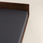 شرشف مطاط فندقي قطن رصاصي غامق