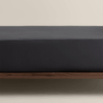 شرشف مطاط فندقي قطن رصاصي غامق