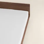 شرشف مطاط فندقي قطن لون أبيض