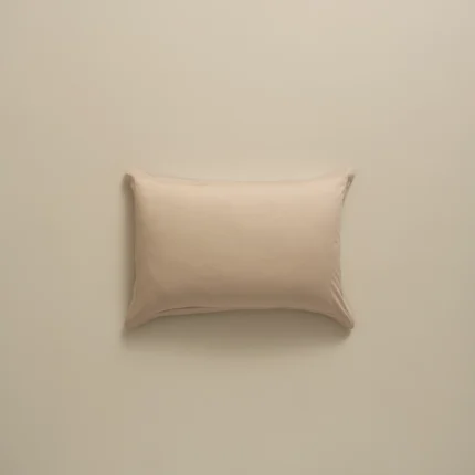 بيت مخدة قطن ٢ قطعة لون بيج غامق