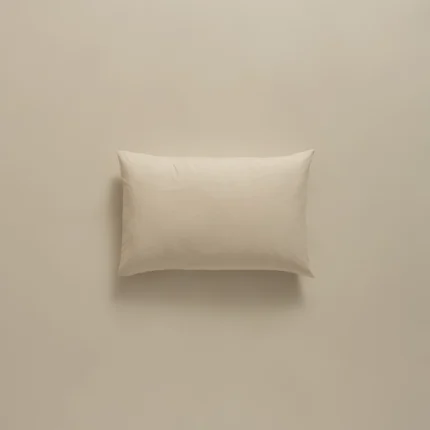 بيت مخدة قطن ٢ قطعة لون بيج