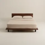 بيت لحاف ساده قطن لون بيج غامق