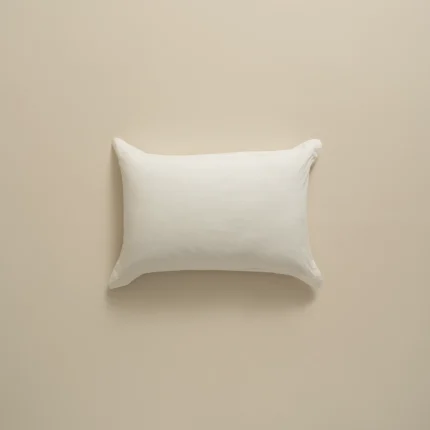 بيت مخدة قطن ٢ قطعة لون أوف وايت