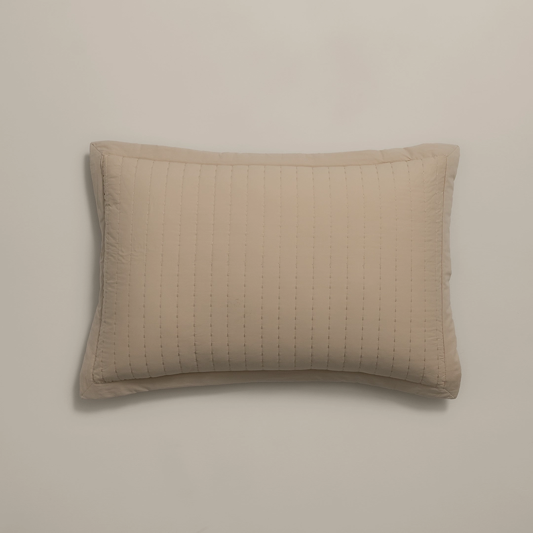 بيت مخدة مطرزه قطن ٢ قطعة بيج غامق بيت مخدة مطرزه قطن ٢ قطعة بيج غامق