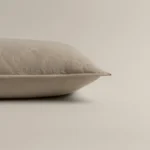 بيت مخدة ميكرو ٢ قطعة مطرز بيج غامق