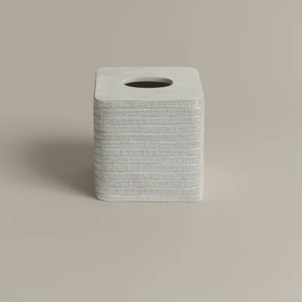 علبه مناديل بولي أبيض