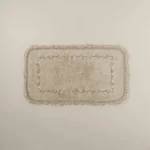 دعاسة حمام قطن مطرز بعدة مقاسات بيج غامق