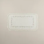 دعاسة حمام قطن مطرز بعدة مقاسات اوف وايت