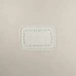 دعاسة حمام قطن مطرز بعدة مقاسات اوف وايت