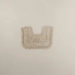 دعاسة كرسي قطن مطرز بيج غامق