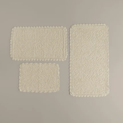 دعاسة حمام قطن بعدة مقاسات لون أوف وايت