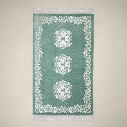 سجادة صلاة شنيل أخضر