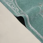 سجادة صلاة شنيل باللون الأخضر