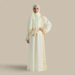 لباس صلاة مطرز بيج غامق