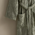 روب حمام قطن جاكار أخضر