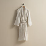 روب حمام قطن فندقي بلون أبيض