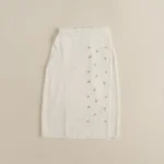 روب حمام لف قطن مطرز أوف وايت