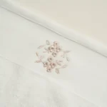 منشفة قطن مطرز بيج غامق