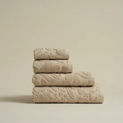 منشفة قطن بيج غامق متعددة المقاسات