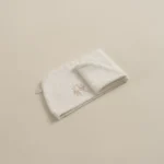 منشفة رأس قطن مطرز بيج غامق