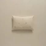 بيت مخدة قطن مطرز ٢ قطعة بيج غامق