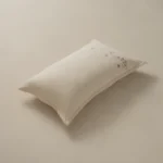 بيت مخدة ميكرو مطرز ٢ قطعة بيج غامق