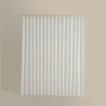 ستارة شباك شفافة باللون الأوف وايت