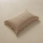 بيت مخدة قطن ٢ قطعة بيج غامق