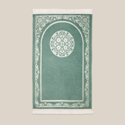 سجادة صلاة شنيل اخضر