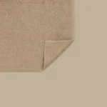 دعاسة حمام قطن مطرزة – بيج غامق