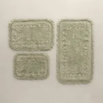 دعاسة حمام قطن مطرزة - أخضر