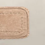 دعاسة حمام قطن مطرزة - بينك