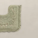 دعاسة حمام قطن مطرزة - أخضر