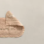 دعاسة حمام قطن مطرزة - بينك